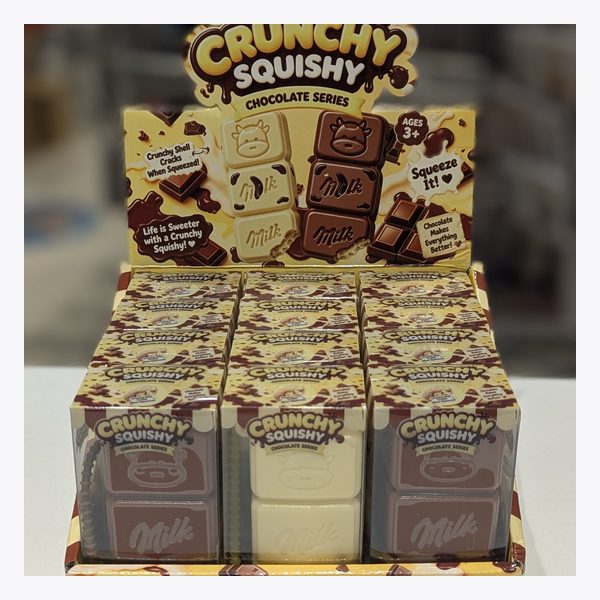 Gniotki Crunchy Squishy Chocolate Series — kostki czekolady z krówką