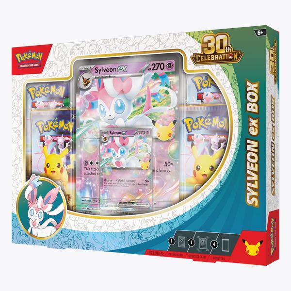 Pokémon TCG: 30th Celebration Sylveon ex Box — zestaw z kartą Sylveon ex