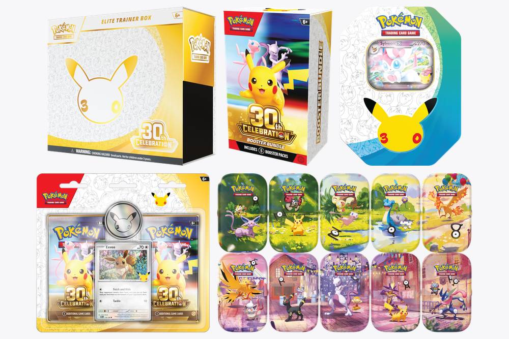 Zestawy kart Pokémon: Elite Trainer Box, Booster Bundle, puszka, blister z dwoma boosterami i Mini Tin